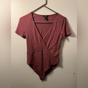 Forever 21 Mauve Ribbed Bodysuit